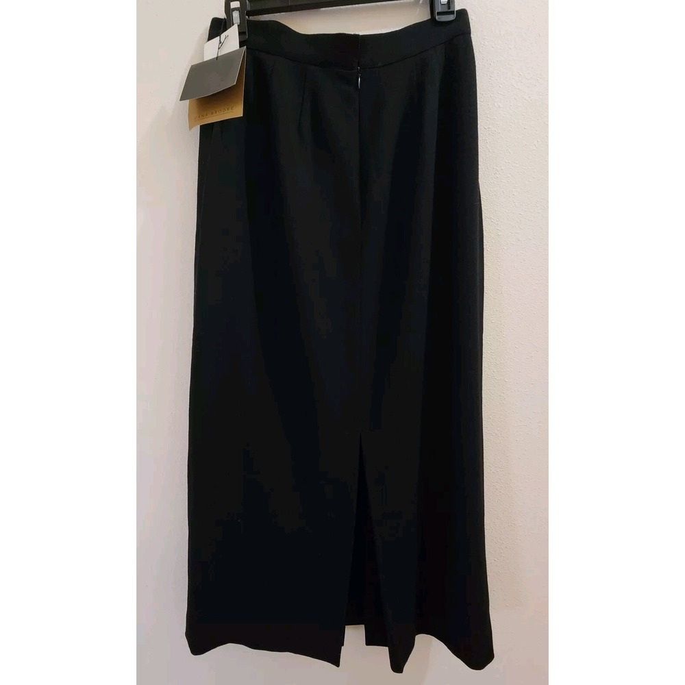Vintage Dana Brooke Black Wool Pencil Maxi Tube Skirt Secretary Classic NWT 10 - Picture 6 of 13